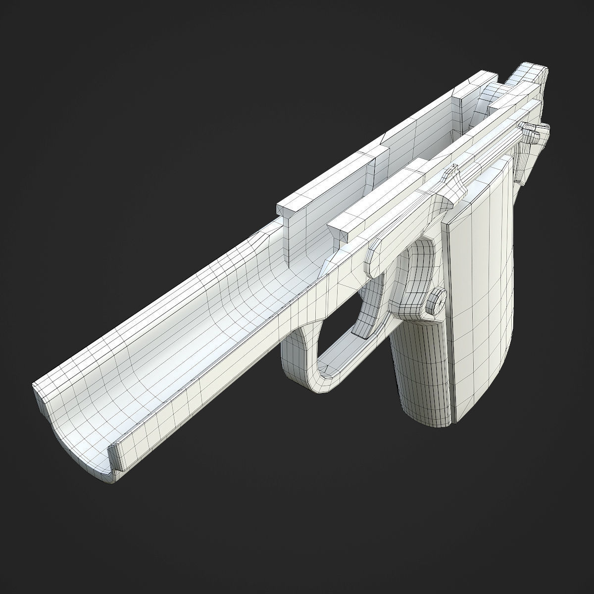 Colt M1911A1 Pistol  Low-poly 3D model_126