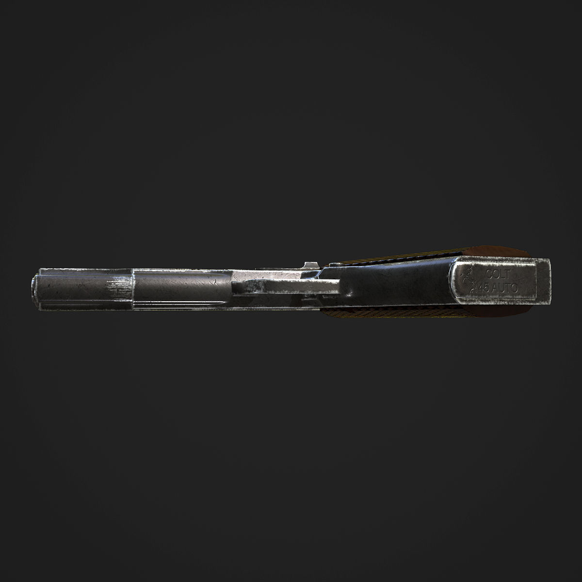 Colt M1911A1 Pistol  Low-poly 3D model_25