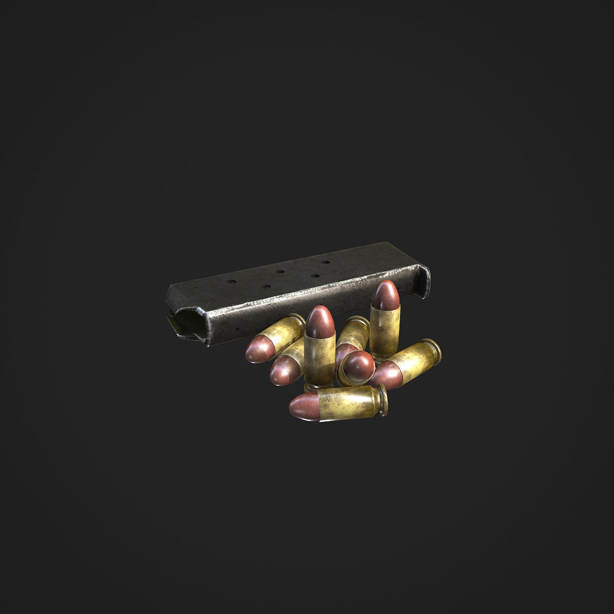 Colt M1911A1 Pistol  Low-poly 3D model_59