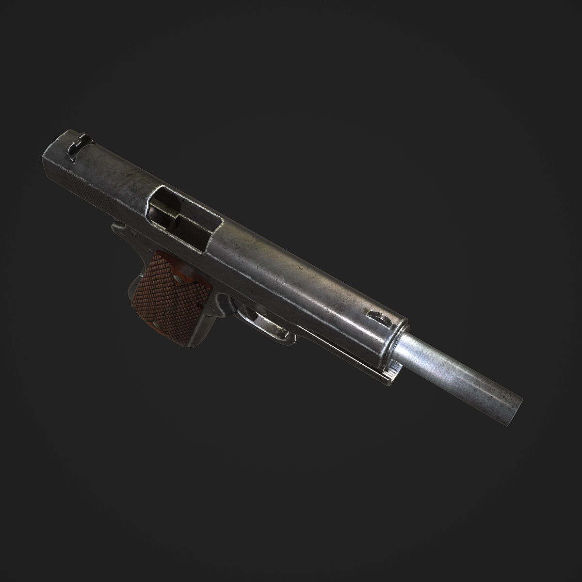 Colt M1911A1 Pistol  Low-poly 3D model_44