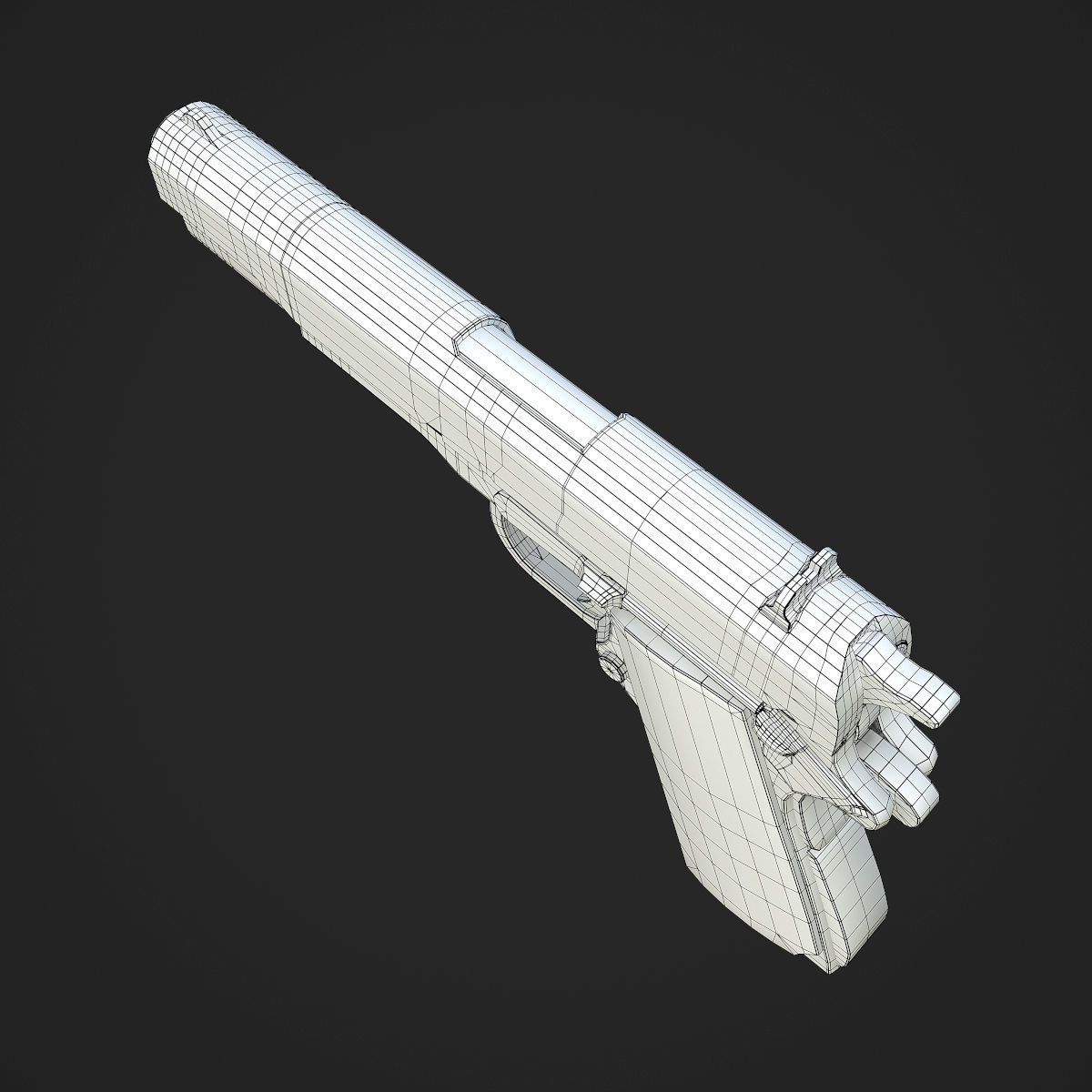 Colt M1911A1 Pistol  Low-poly 3D model_83