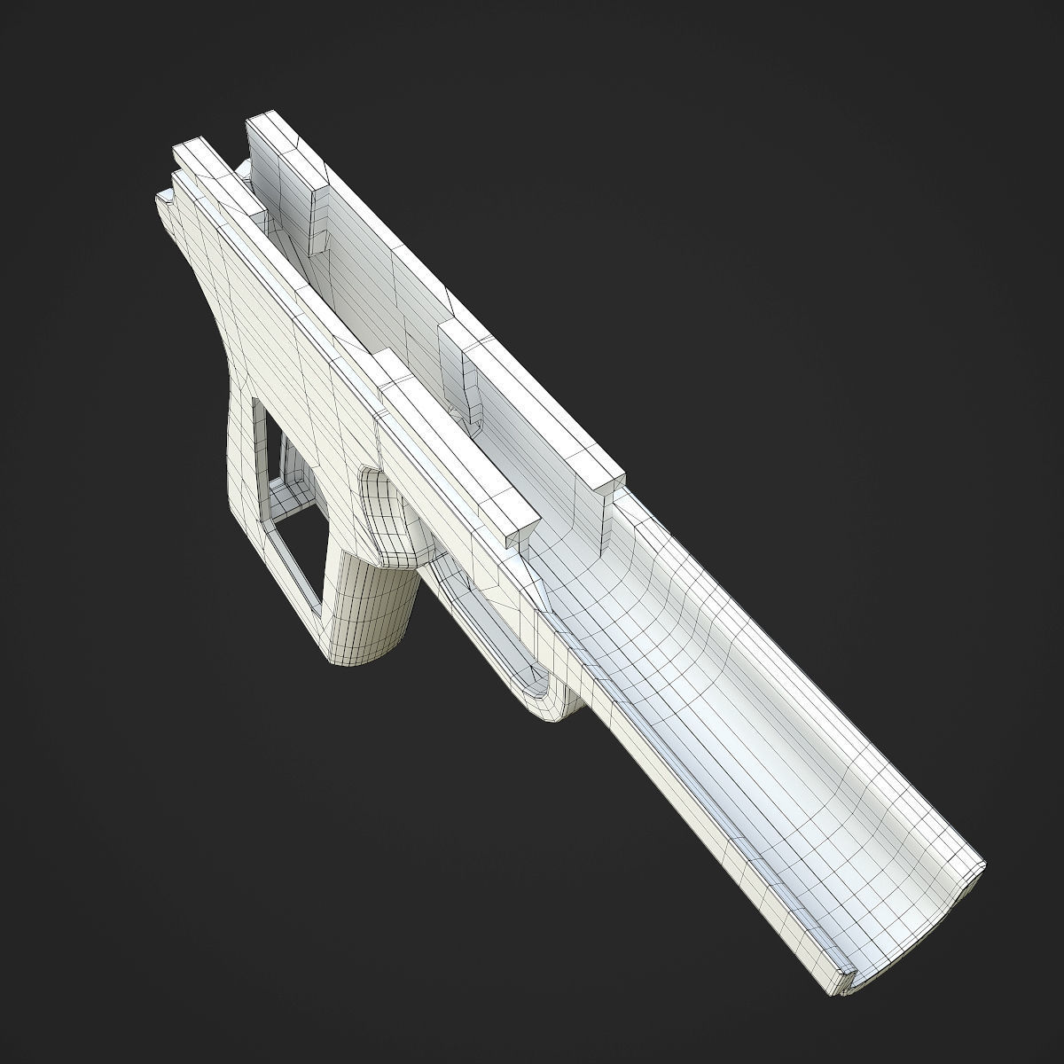 Colt M1911A1 Pistol  Low-poly 3D model_122