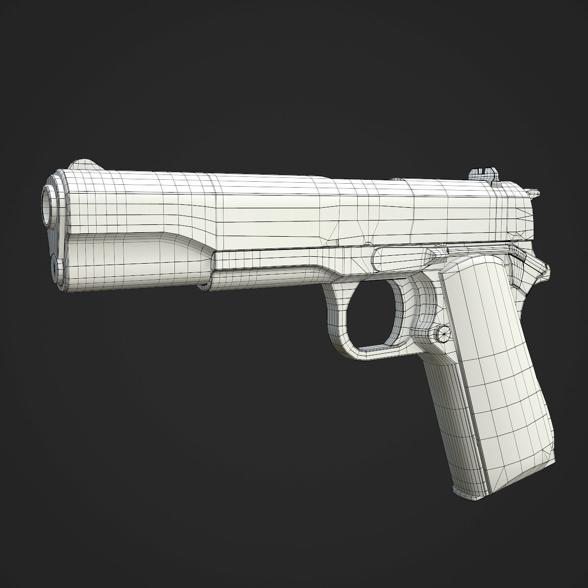 Colt M1911A1 Pistol  Low-poly 3D model_78