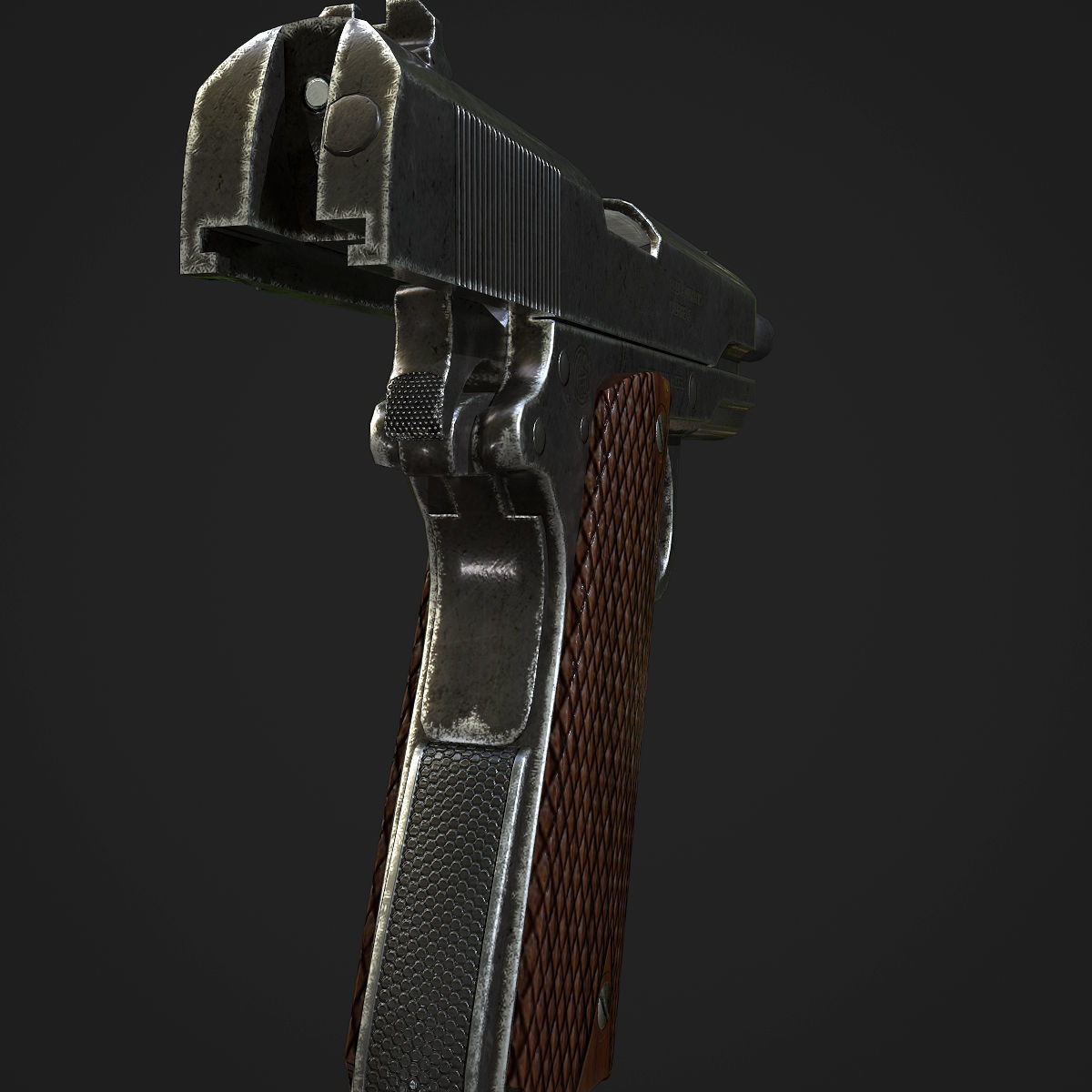 Colt M1911A1 Pistol  Low-poly 3D model_51