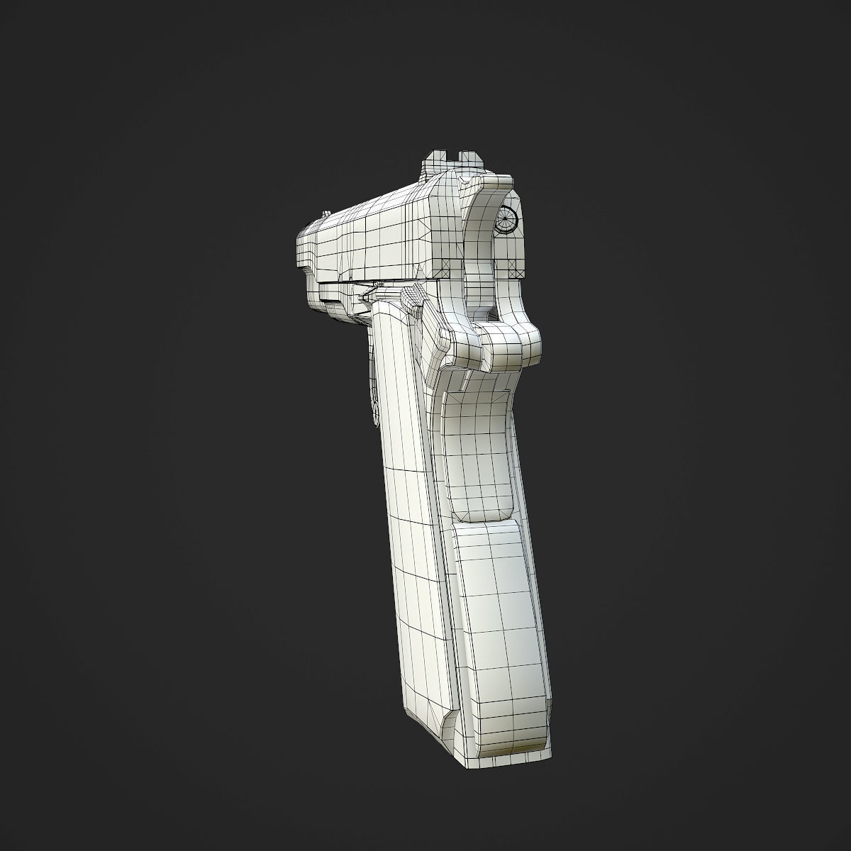 Colt M1911A1 Pistol  Low-poly 3D model_81