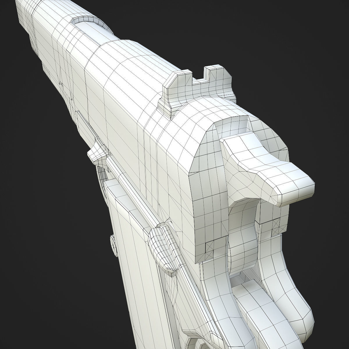Colt M1911A1 Pistol  Low-poly 3D model_92
