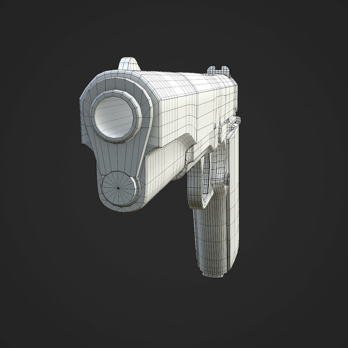 Colt M1911A1 Pistol  Low-poly 3D model_94