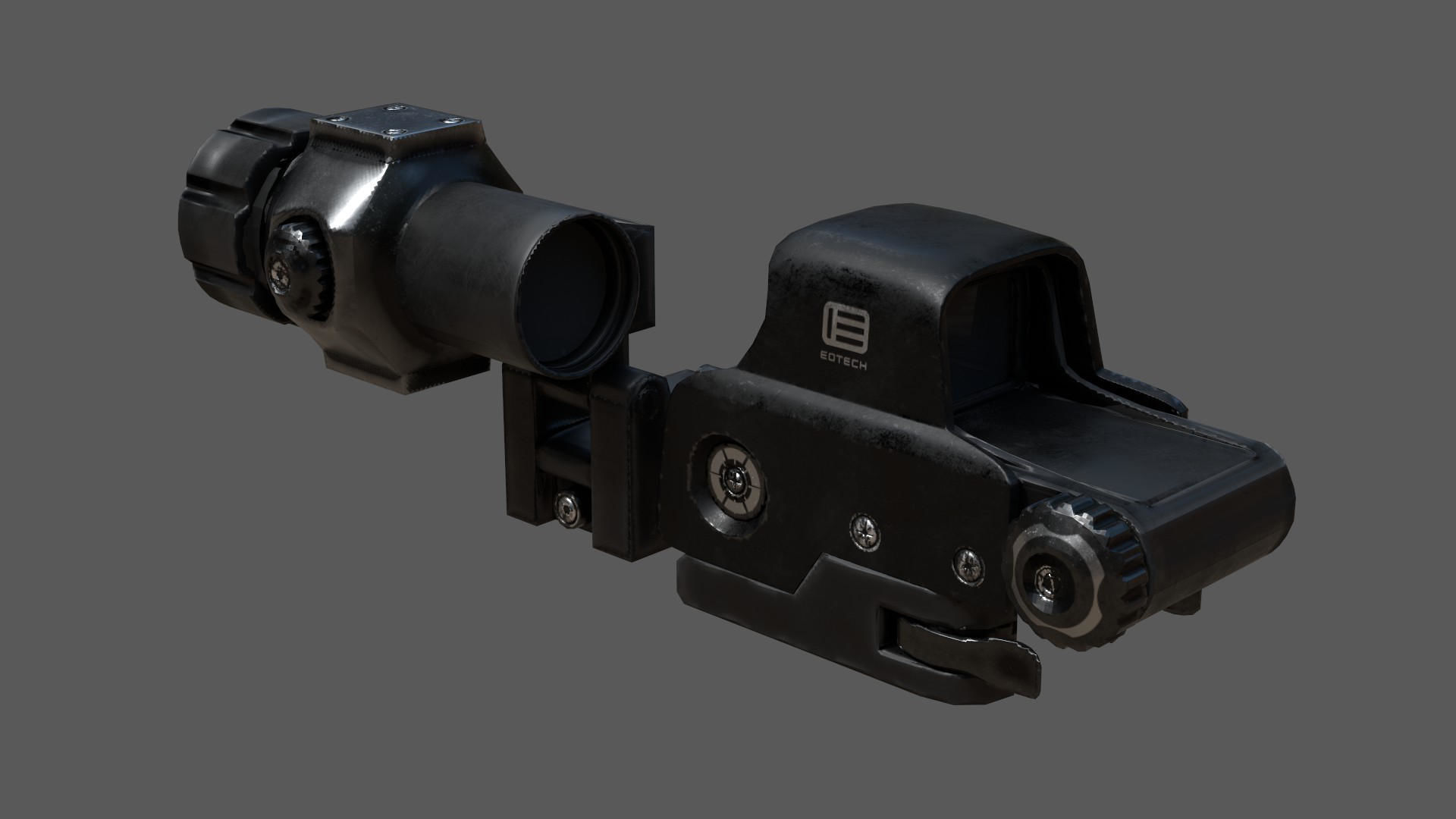 Game EOTech Holographic Low-poly 3D model_1