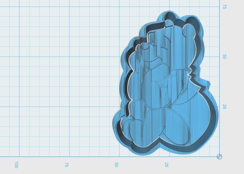 Winnie the Pooh characters cookie cutter 3D print model_1