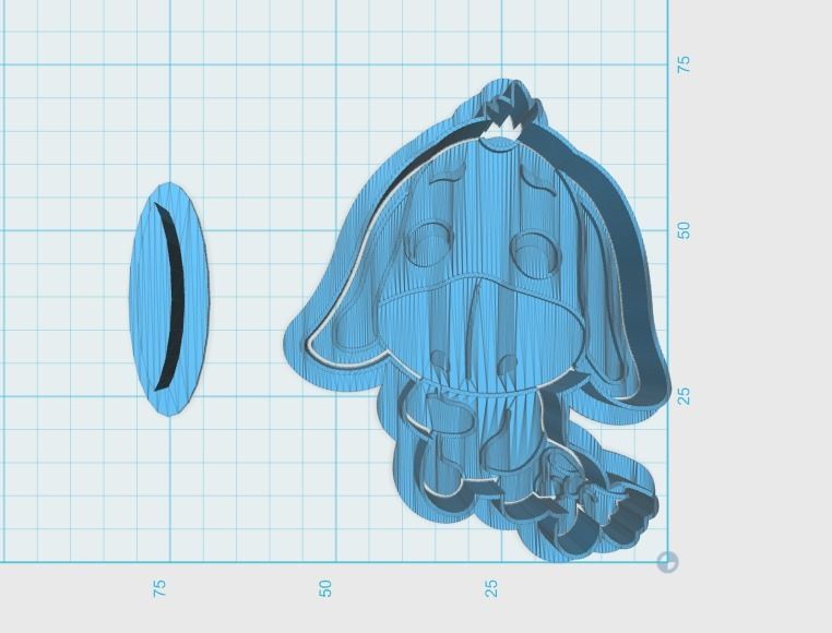 Eeyore Cookie Cutter  3D print model_1