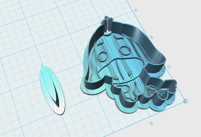 Eeyore Cookie Cutter  3D print model_2
