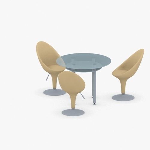 3D model 0592 - Table and Chairs Set VR / AR / low-poly | CGTrader