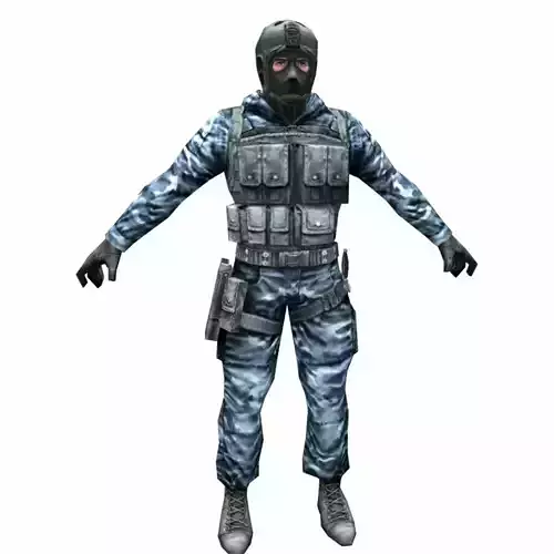 R5 Face mask Army Soldier Low-poly 3D model