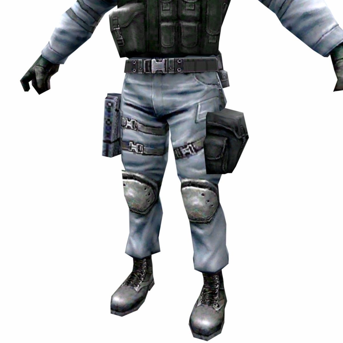 R6 Face mask Army Soldier Low-poly 3D model_3