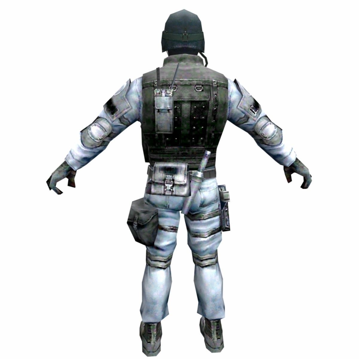 R6 Face mask Army Soldier Low-poly 3D model_6