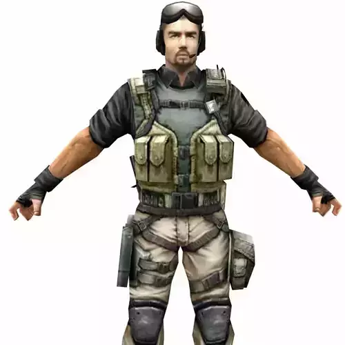 R8 Army Soldier Low-poly 3D model