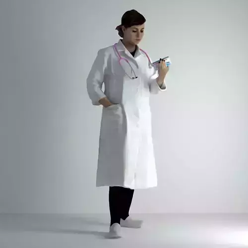 3D Scan Woman Doctor 003