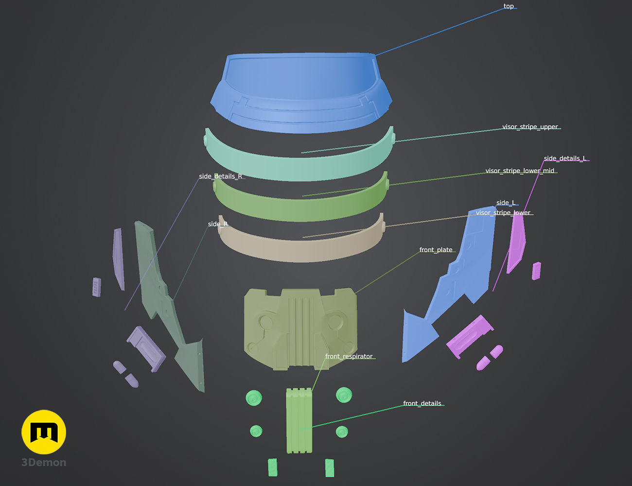 Darth Vindican mask - Star Wars universe 3D print model_4