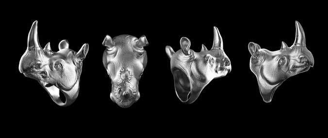 Rhinoceros ring 3D print model
