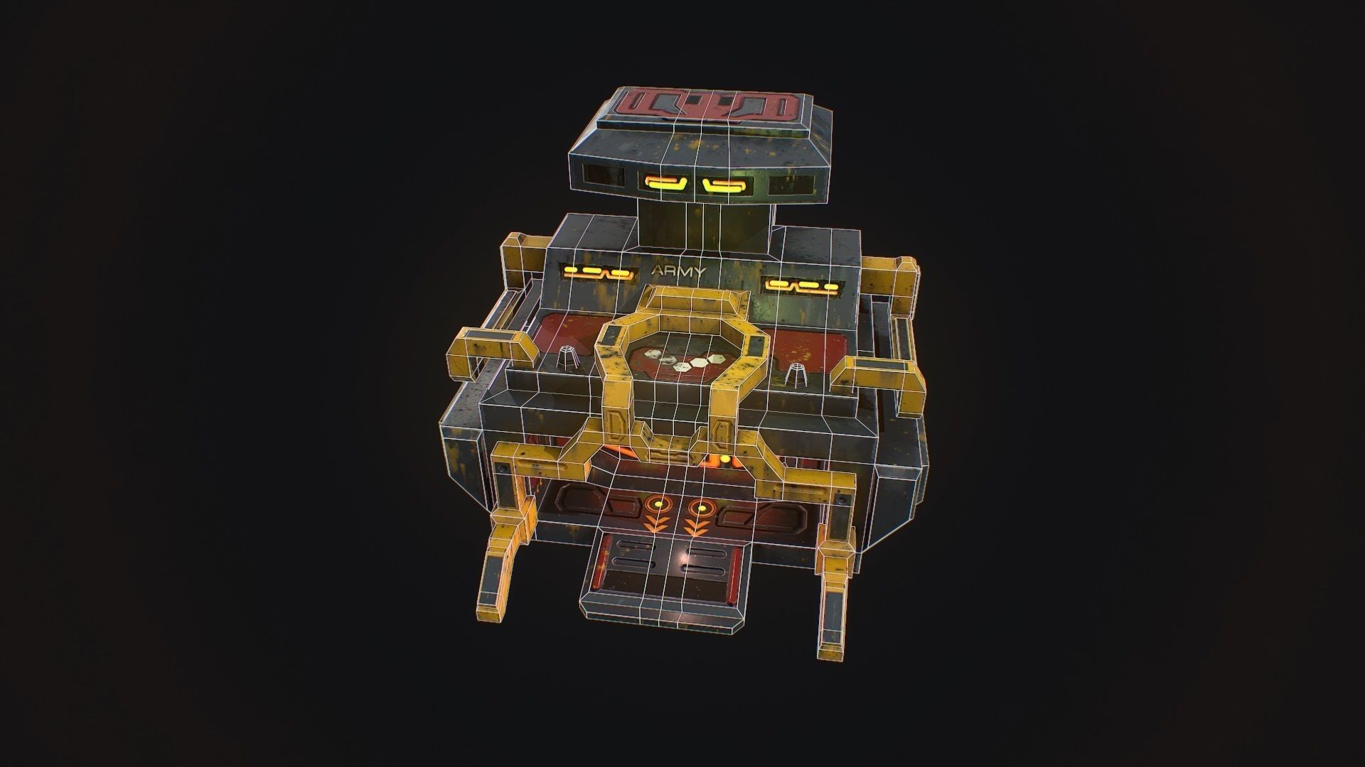 Low poly sci fi barrack building asset Low-poly 3D model_5
