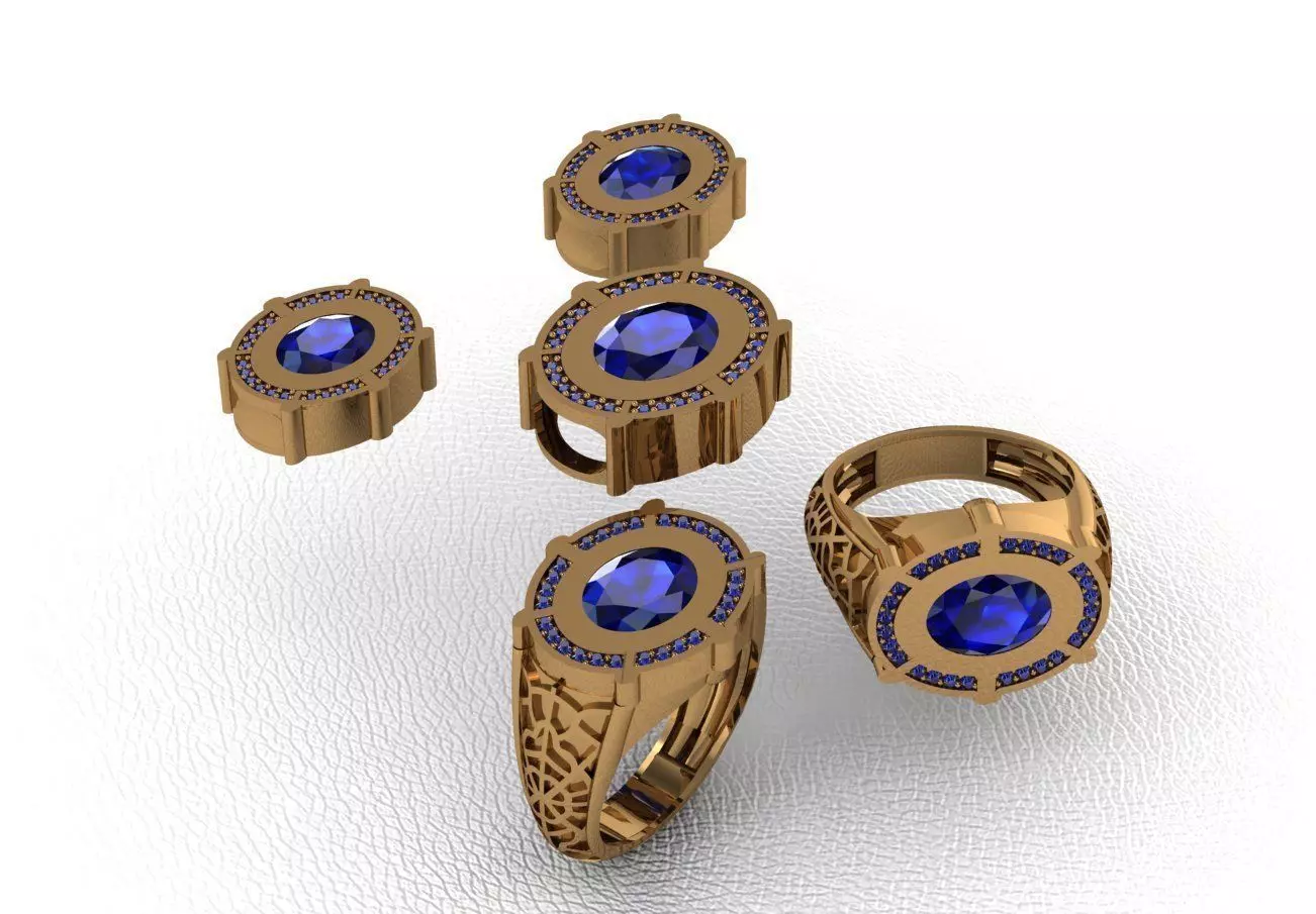 MAN RING JEWELLERY 3D model_0