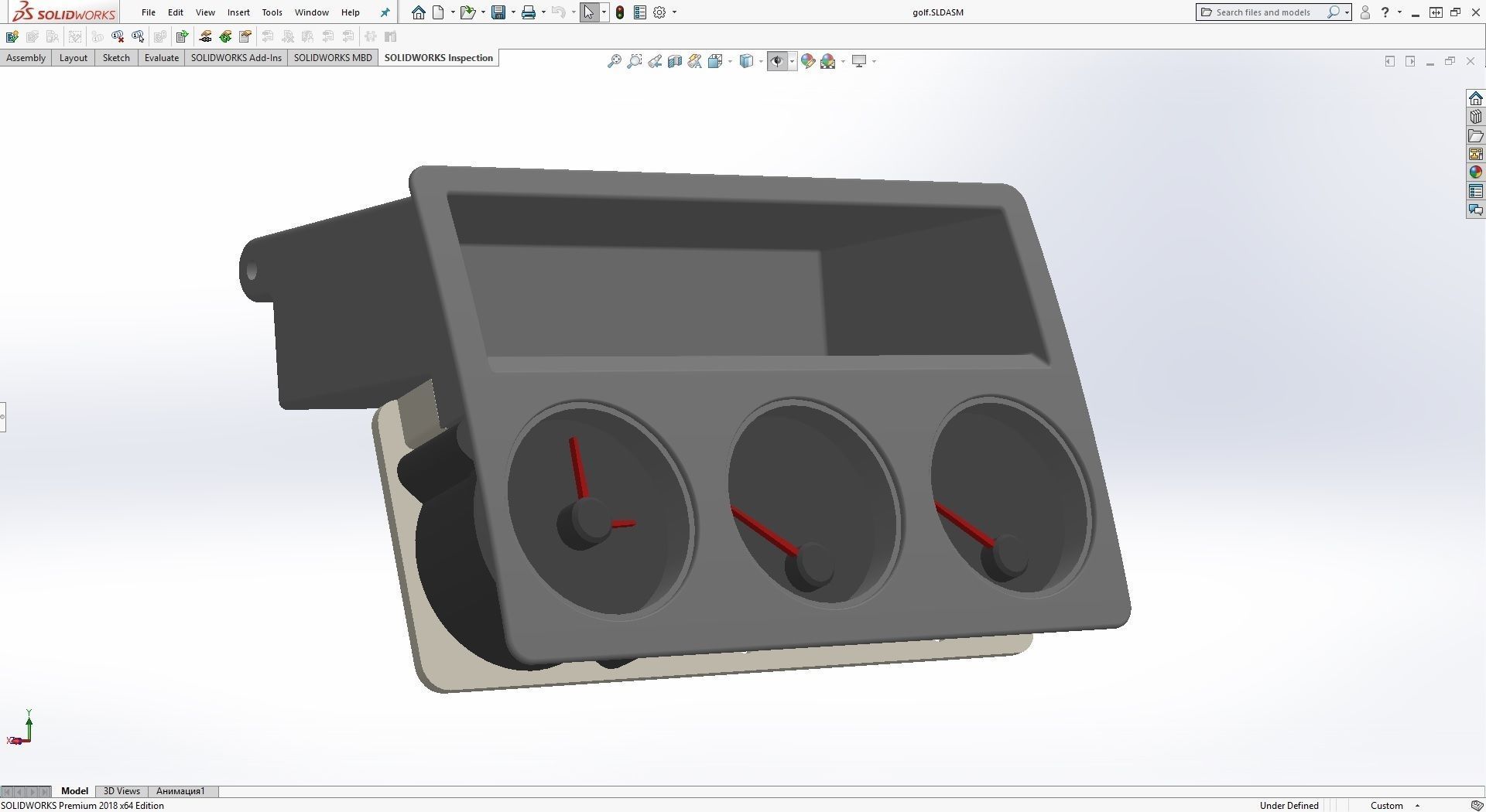 Panel for golf mk2 3D print model_1