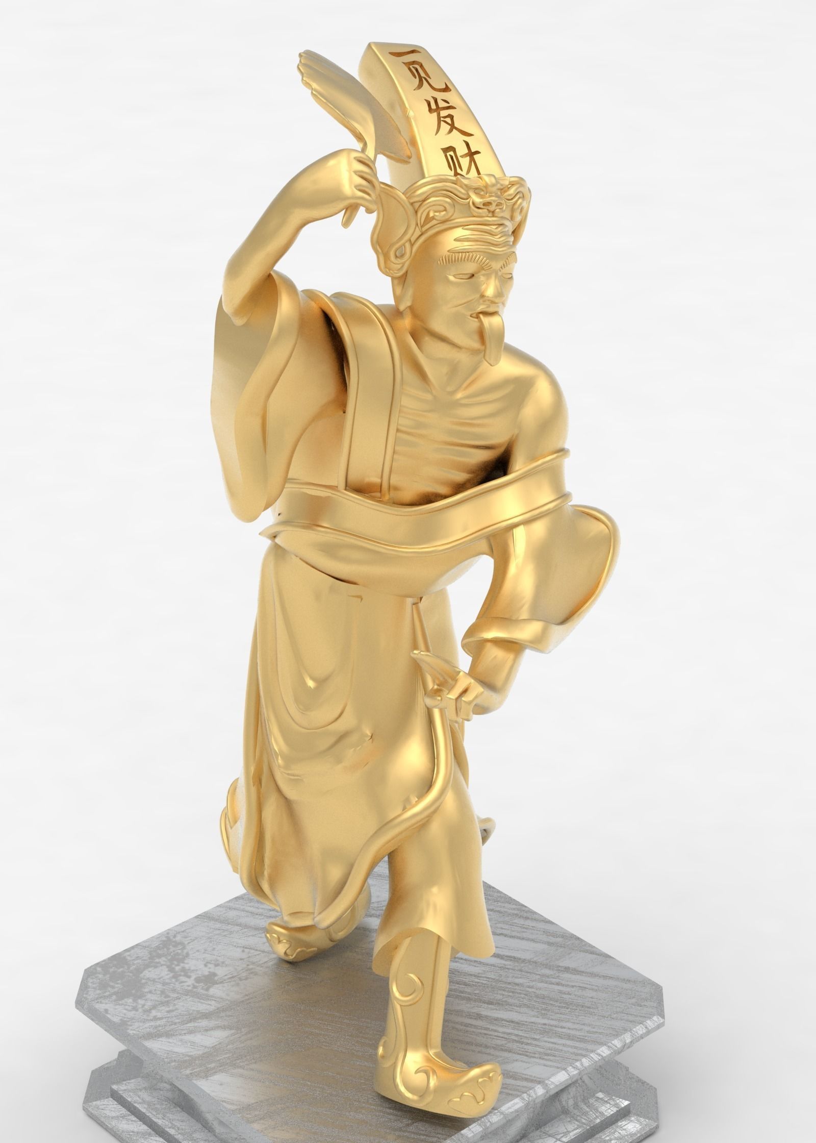 Buddha statue 3D print model_1