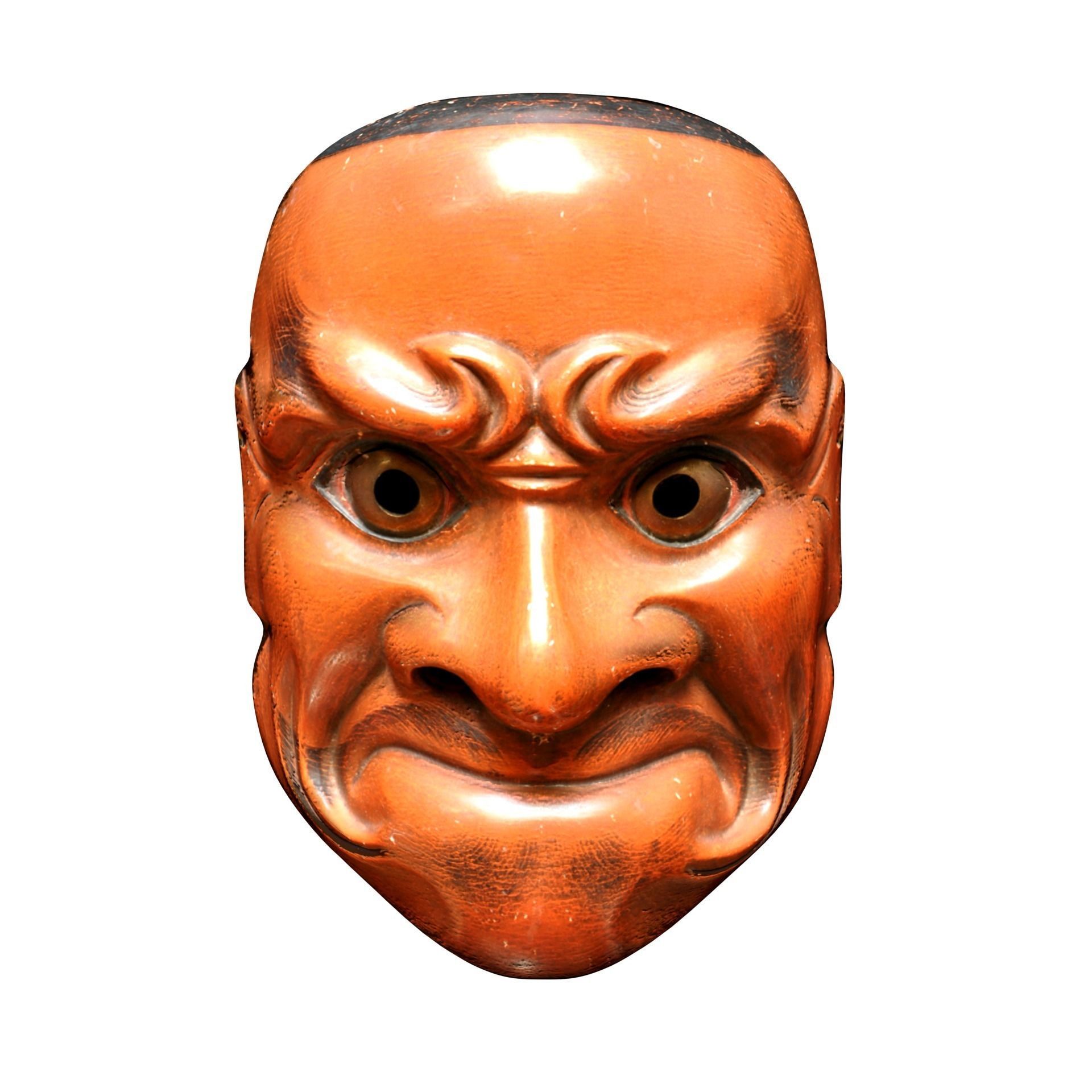 Kobeshimi Mask Noh Theatre Japanese Mythology Fantasy Art Cloth Low-poly 3D model_1