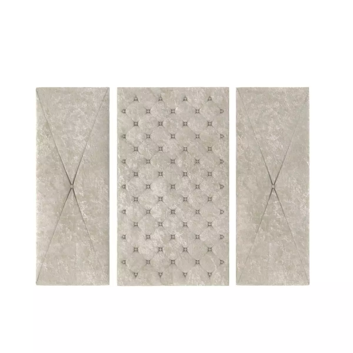 PANEL set of three velvet wall panels 3D model