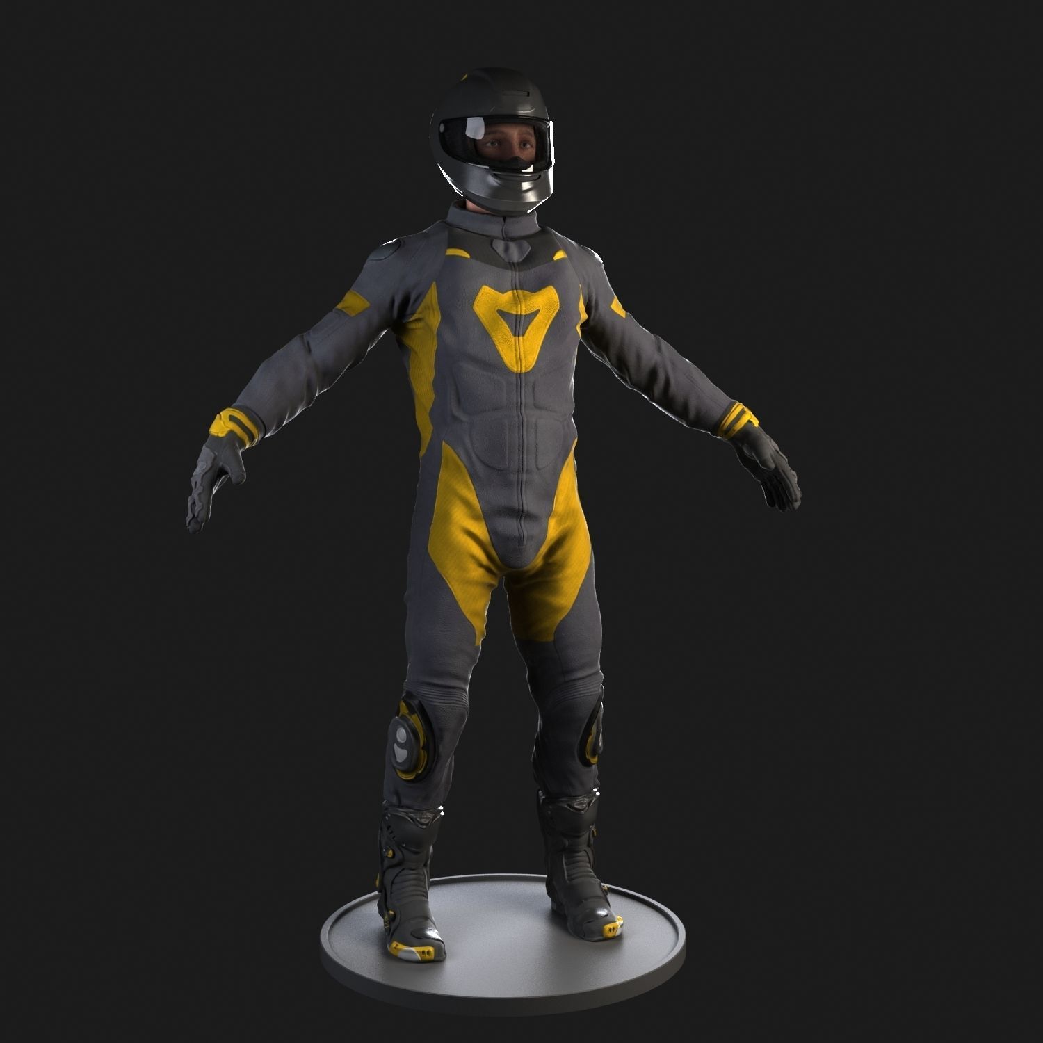 Biker Rigged 3D model_6