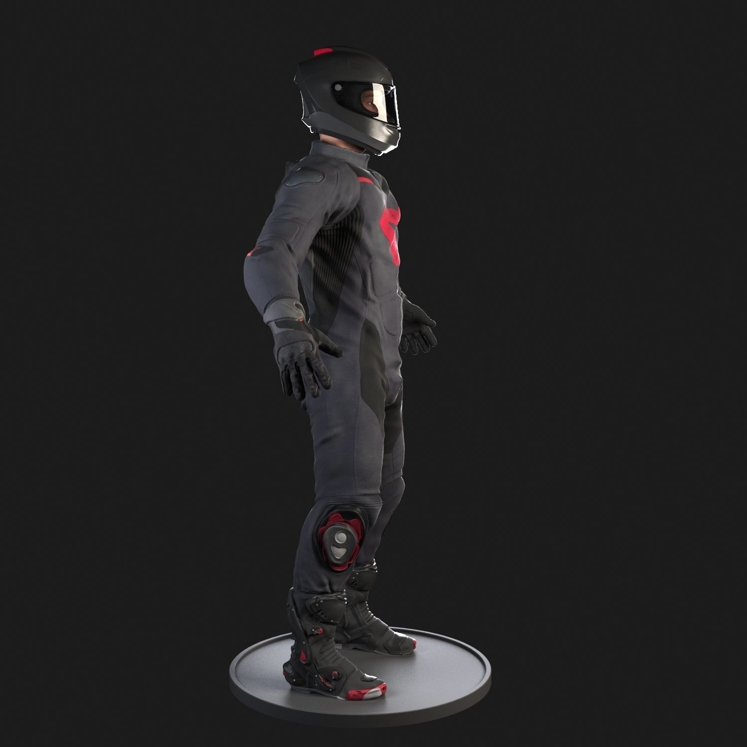 Biker Rigged 3D model_4