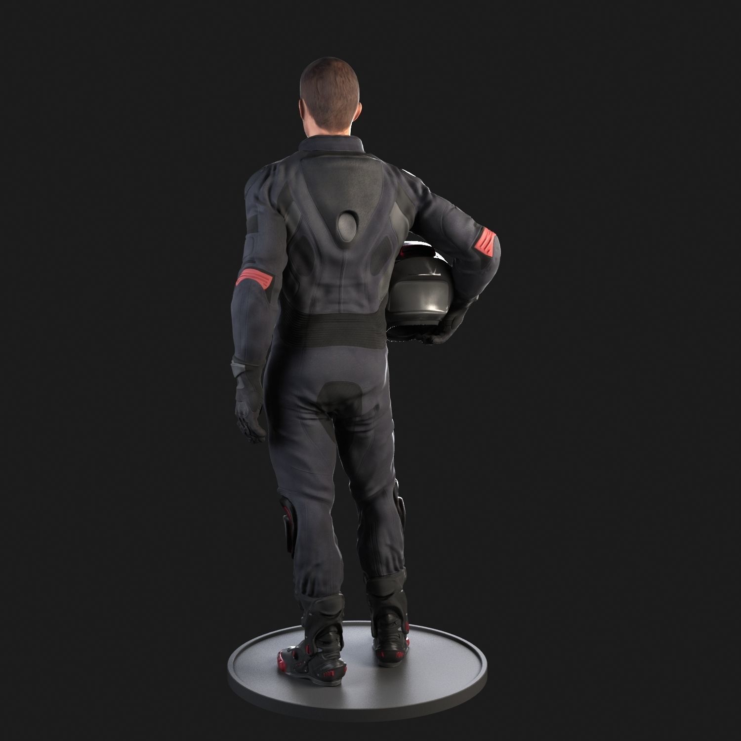 Biker Rigged 3D model_9