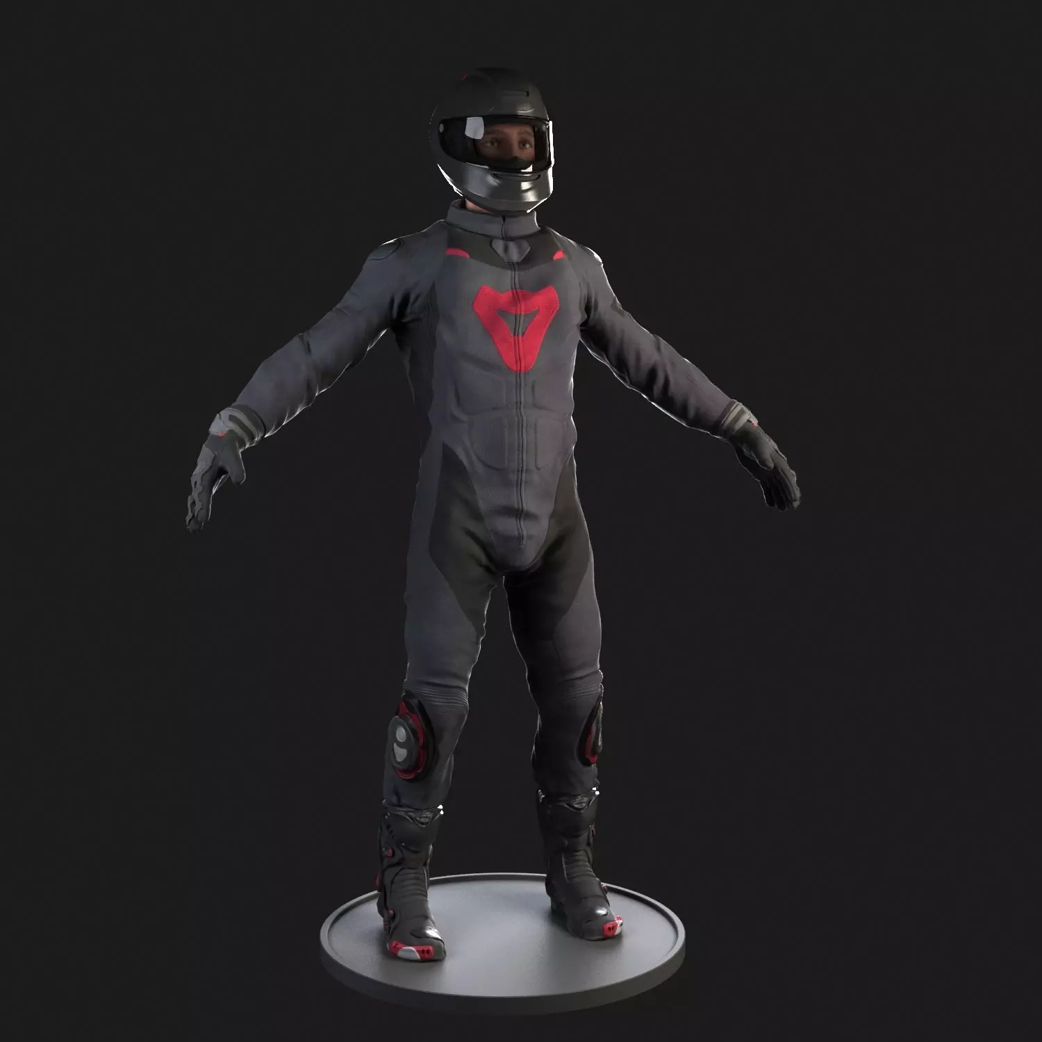 Biker Rigged 3D model_0