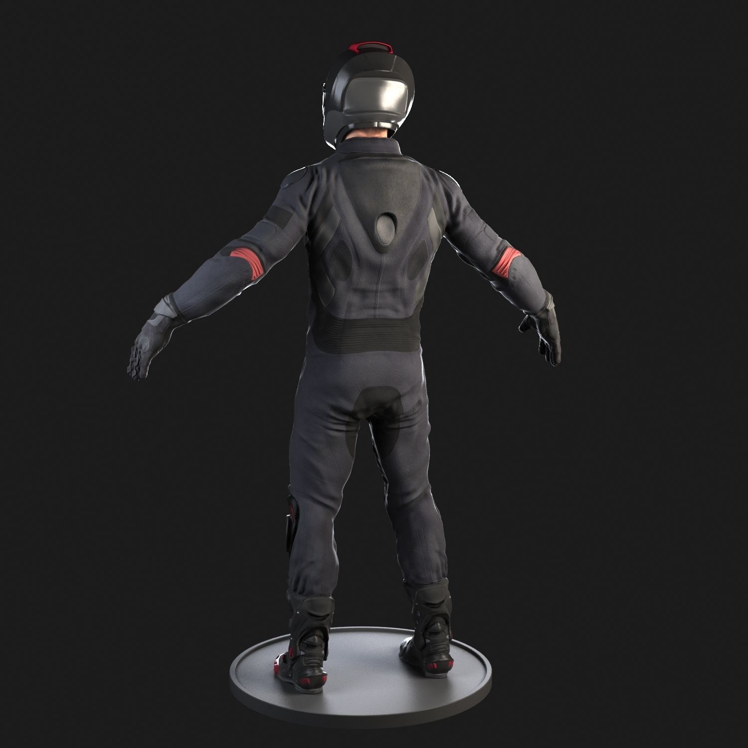 Biker Rigged 3D model_3