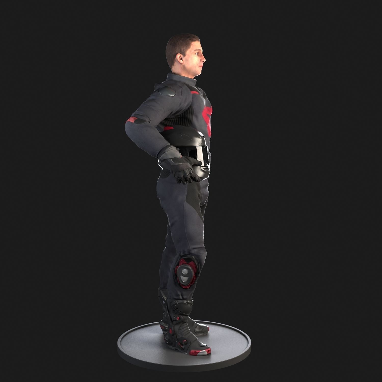 Biker Rigged 3D model_10