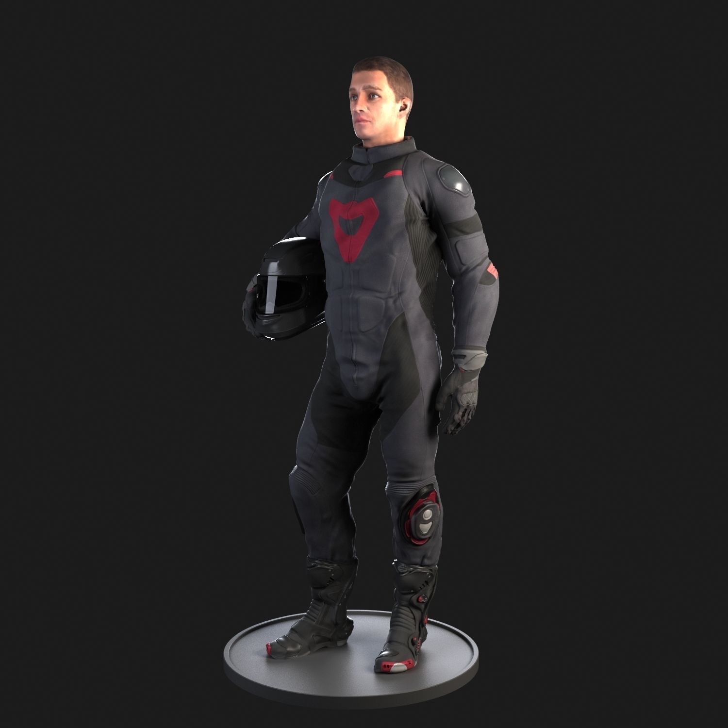 Biker Rigged 3D model_8