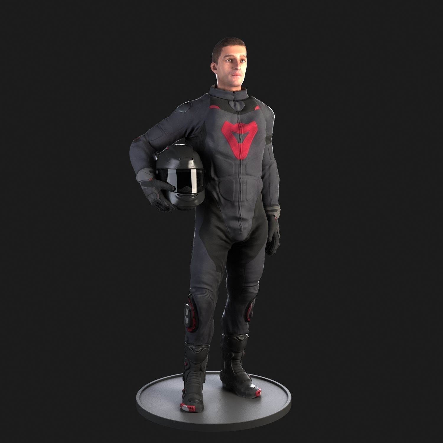 Biker Rigged 3D model_7