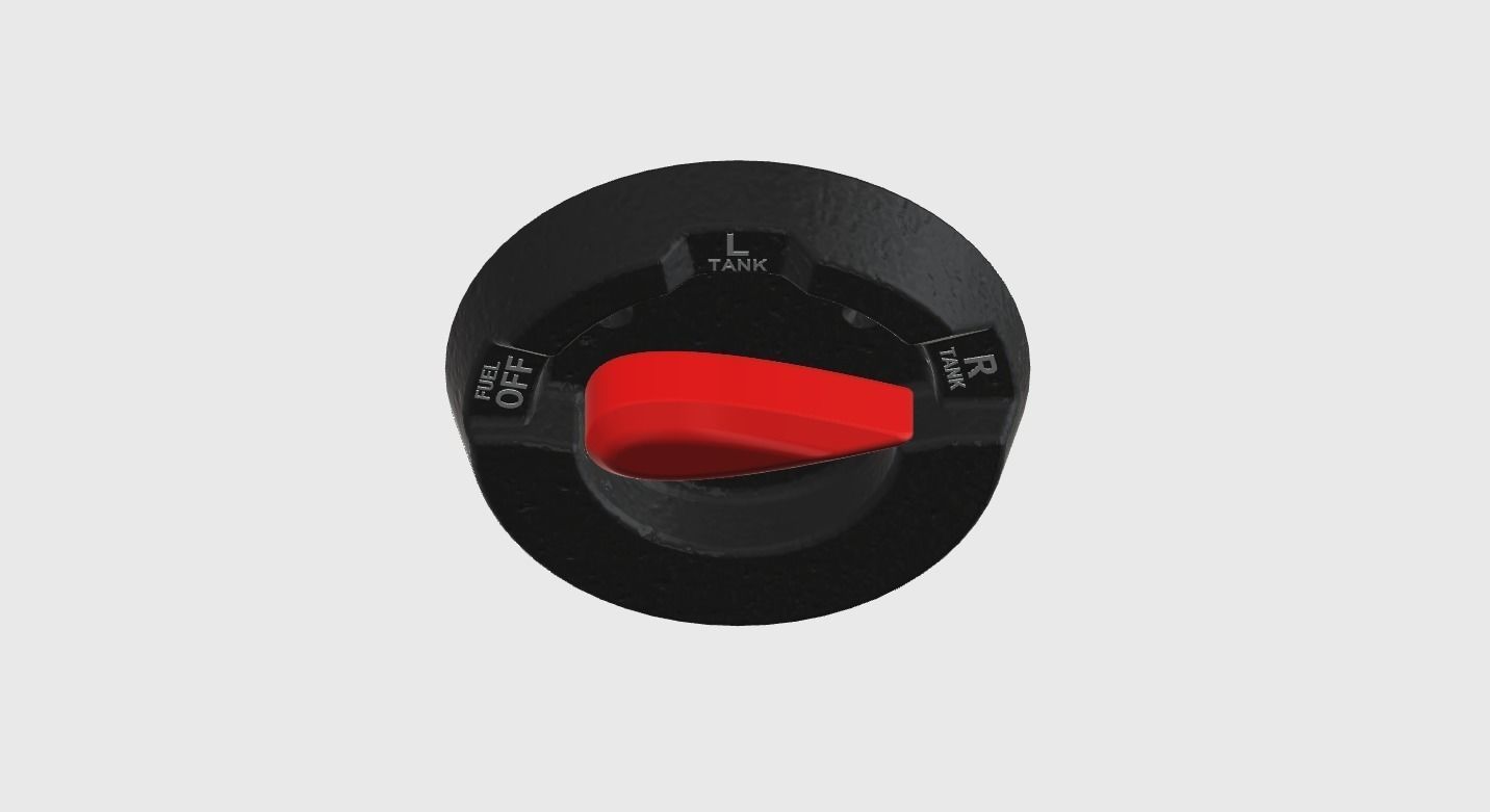 Piper PA28 Fuel Selector for Flight Simulator 3D print model_3