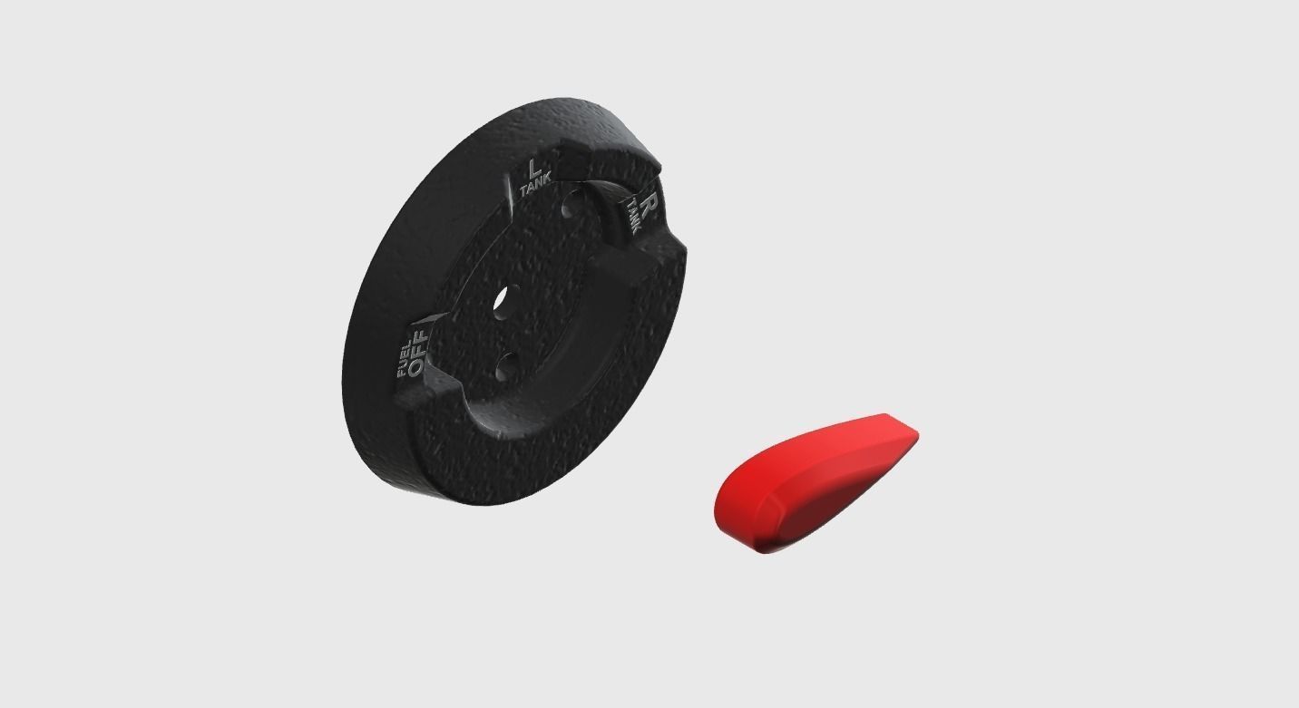 Piper PA28 Fuel Selector for Flight Simulator 3D print model_4