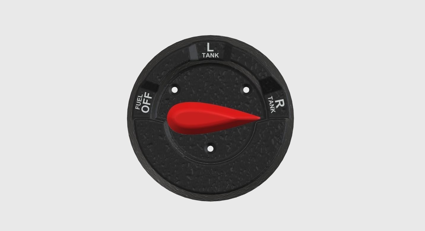 Piper PA28 Fuel Selector for Flight Simulator 3D print model_0