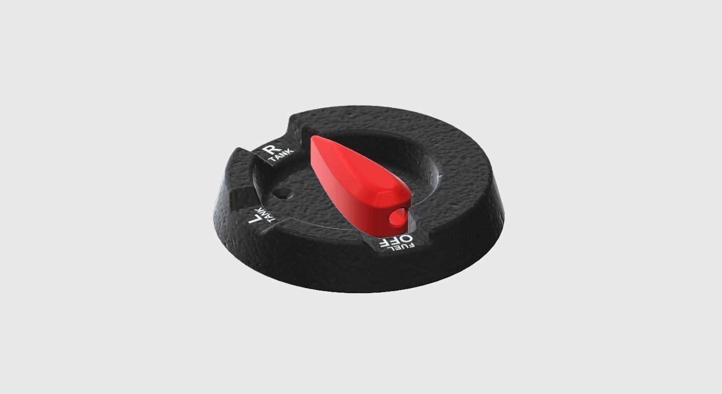 Piper PA28 Fuel Selector for Flight Simulator 3D print model_2