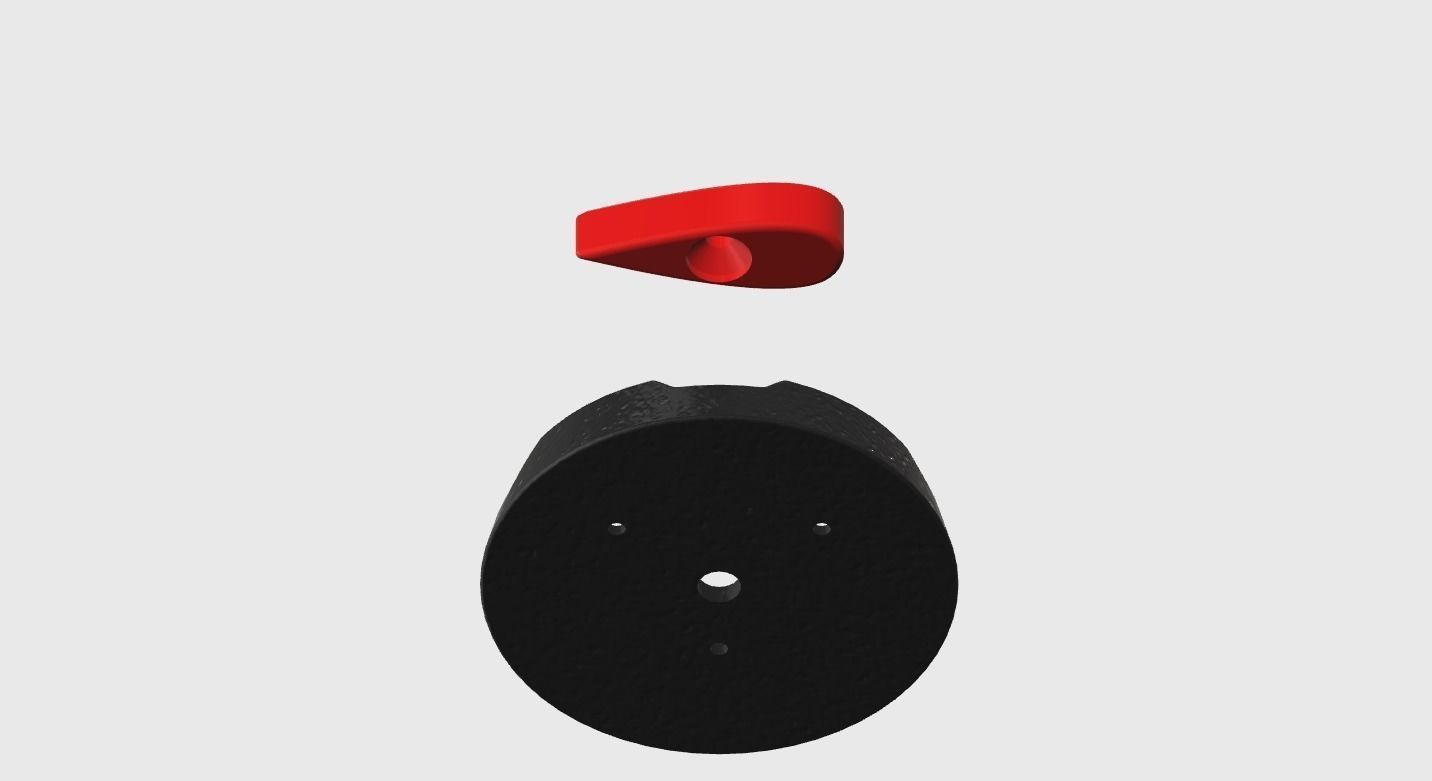 Piper PA28 Fuel Selector for Flight Simulator 3D print model_5