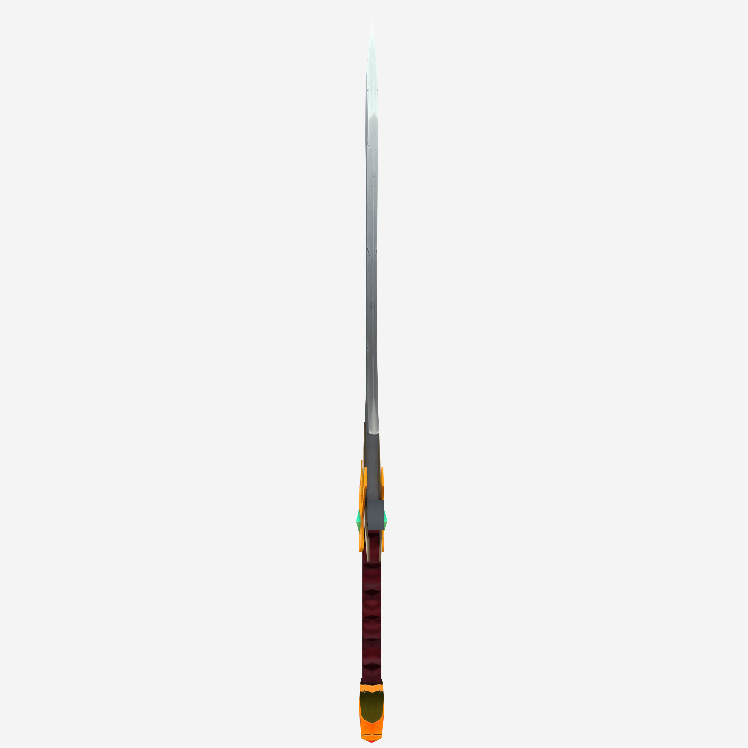 Low poly sword Low-poly 3D model_3