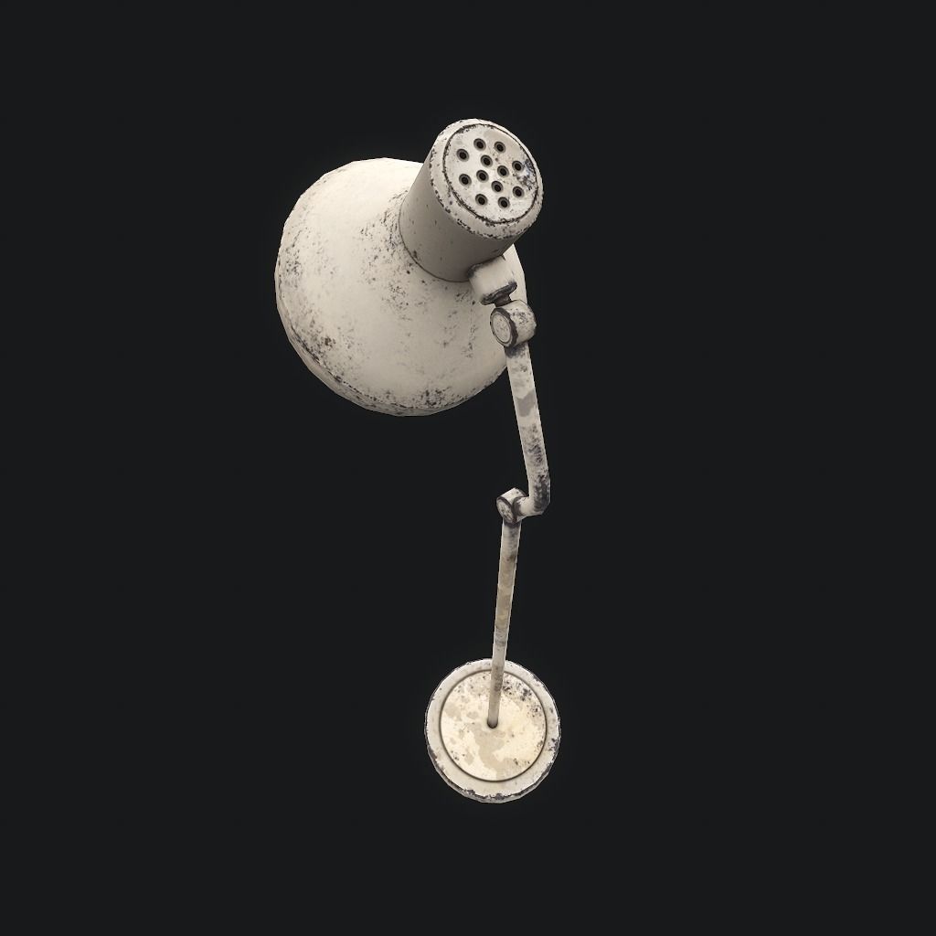 Old Medical Lamp pbr Low-poly 3D model_8