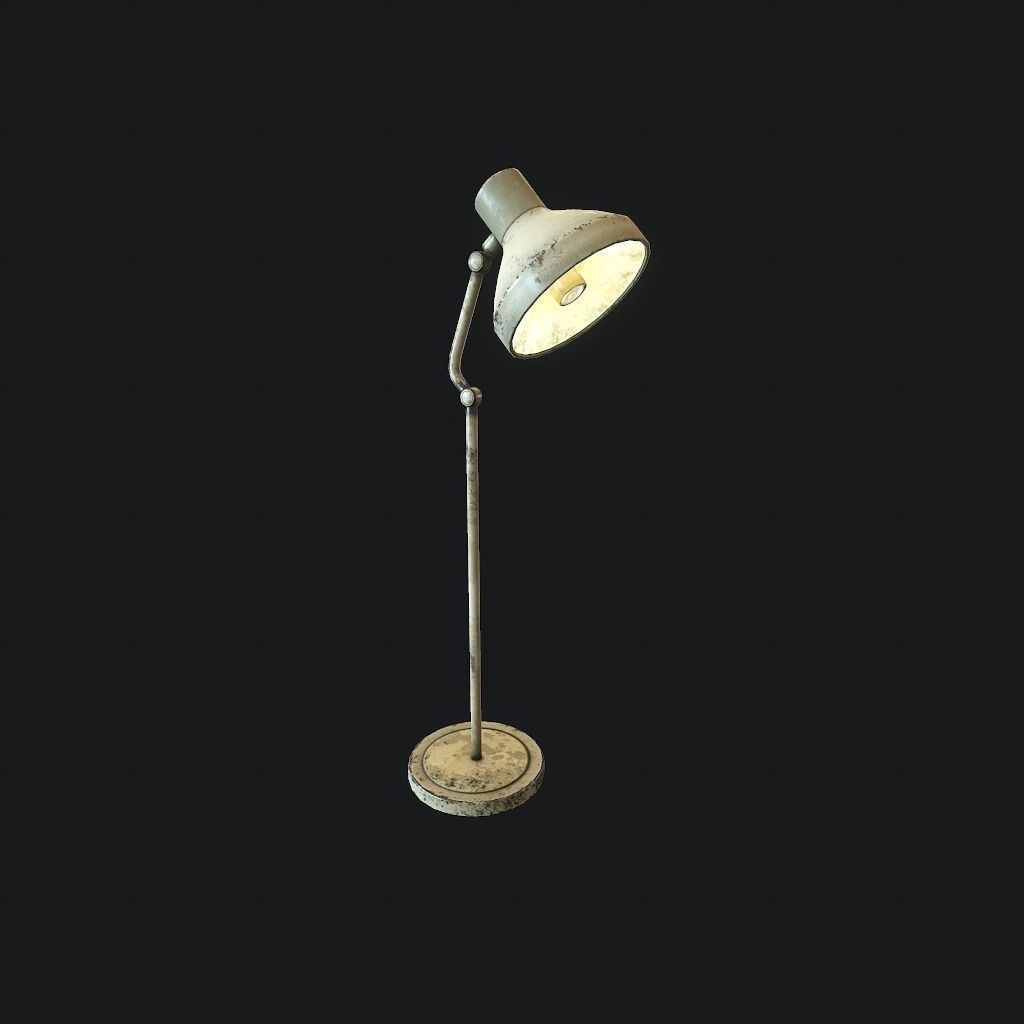 Old Medical Lamp pbr Low-poly 3D model_0