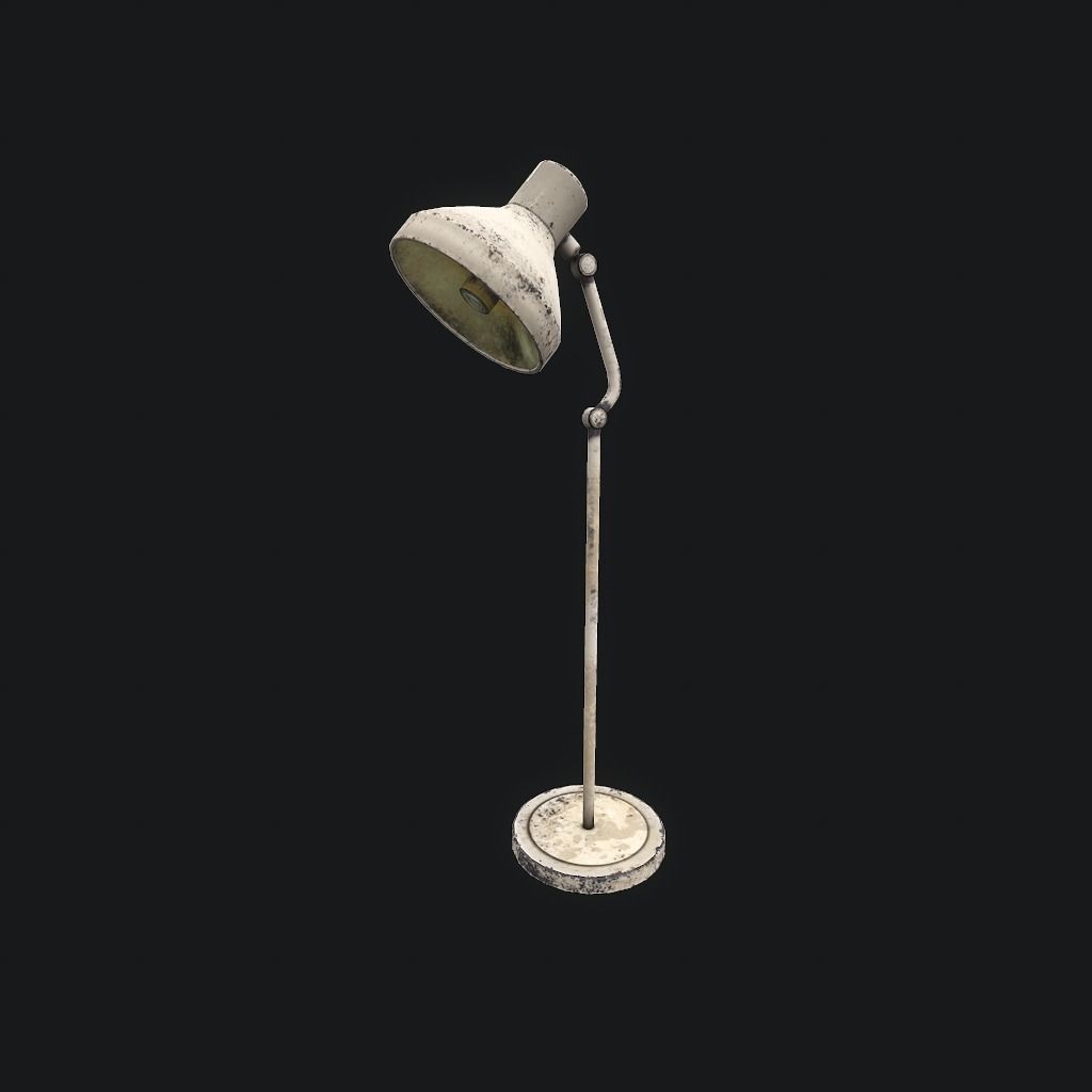 Old Medical Lamp pbr Low-poly 3D model_2
