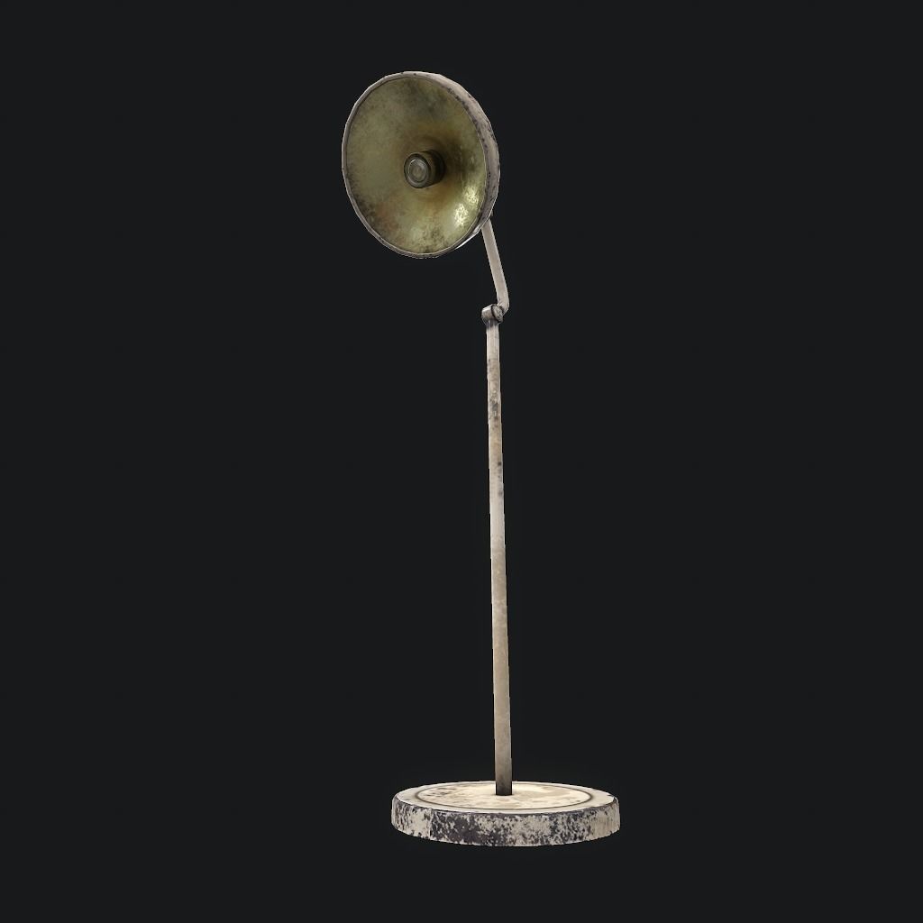Old Medical Lamp pbr Low-poly 3D model_9