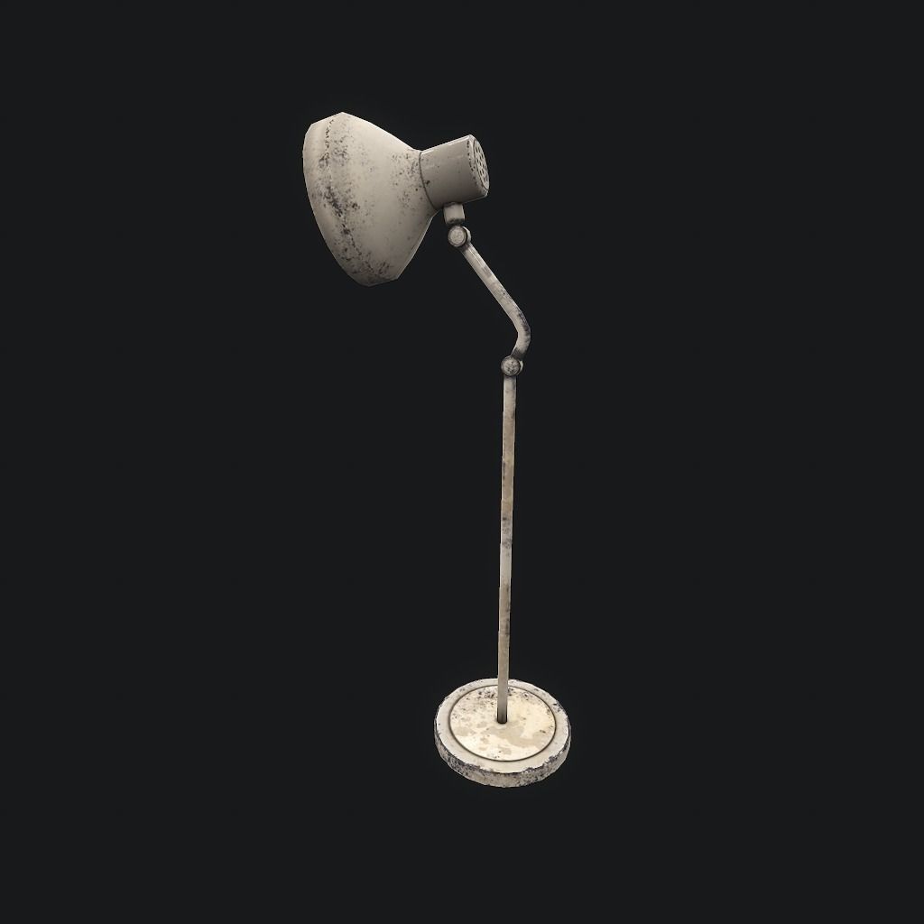 Old Medical Lamp pbr Low-poly 3D model_5