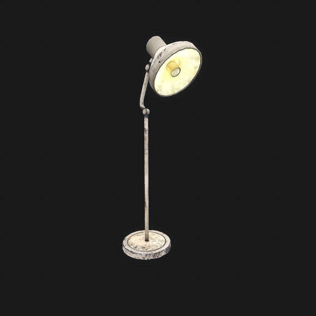 Old Medical Lamp pbr Low-poly 3D model_11