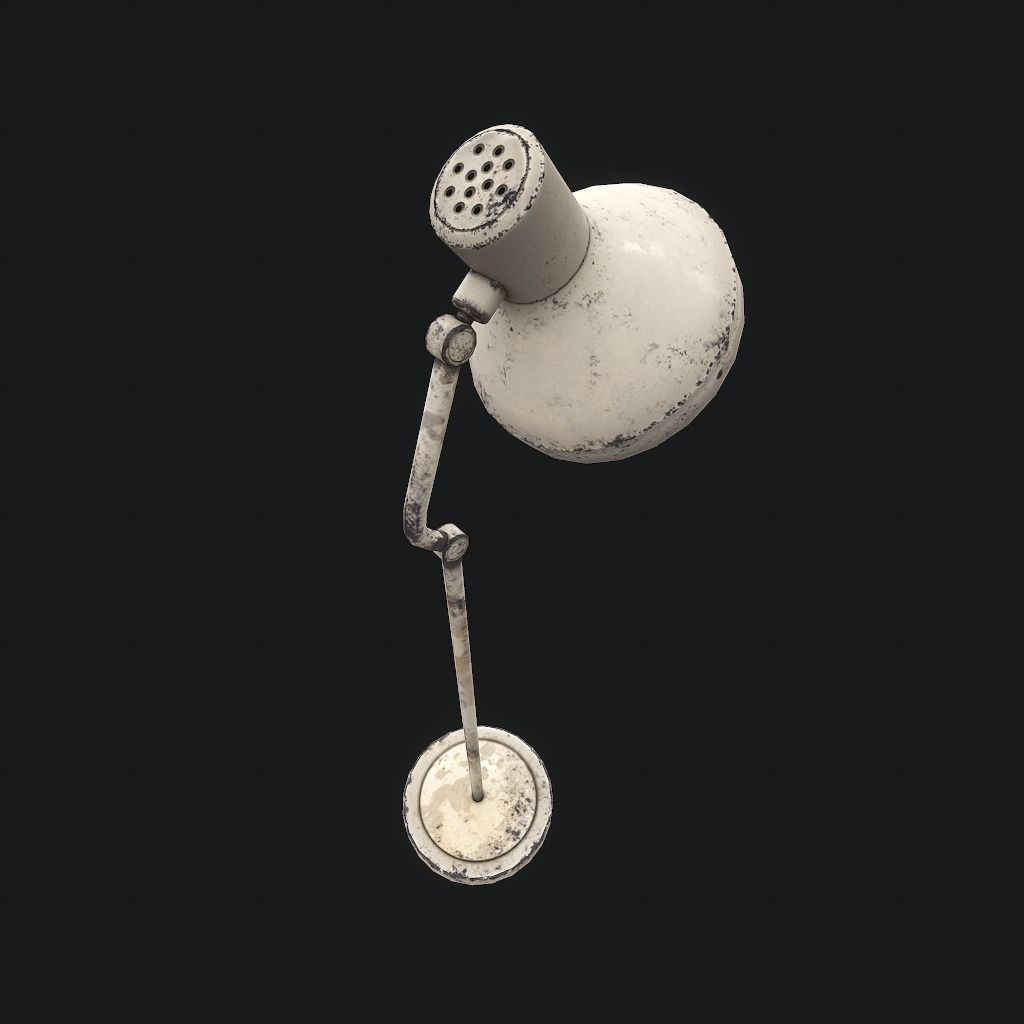 Old Medical Lamp pbr Low-poly 3D model_7